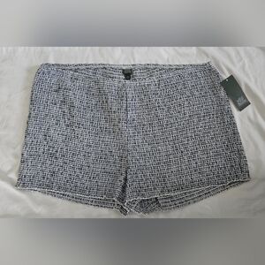 Wild Fable NWT Textured Smocked Lounge Shorts Blue White XXL